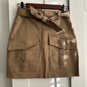 Zara high waisted khaki skirt
